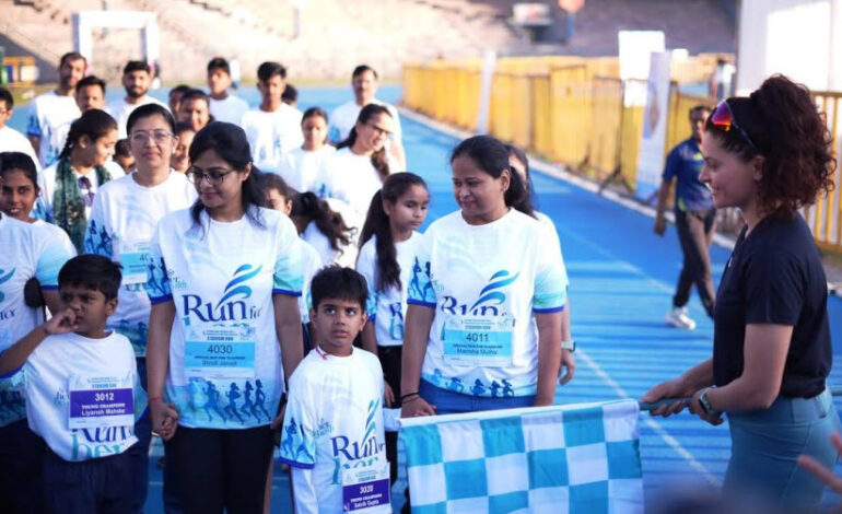 Bhopal Stadium Lights Up for the Run For Her Anniversary Celebration